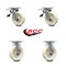 Service Caster 6 Inch Nylon Caster Set with Roller Bearings 2 Brakes 2 Rigid SCC-TTL30S620-NYR-2-R-2 - alternate 2